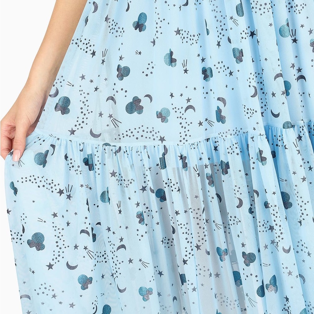 Blackmilk x Disney MINNIE MOUSE OVER THE MOON SHEER MIDAXI DRESS - Picture 4 of 5